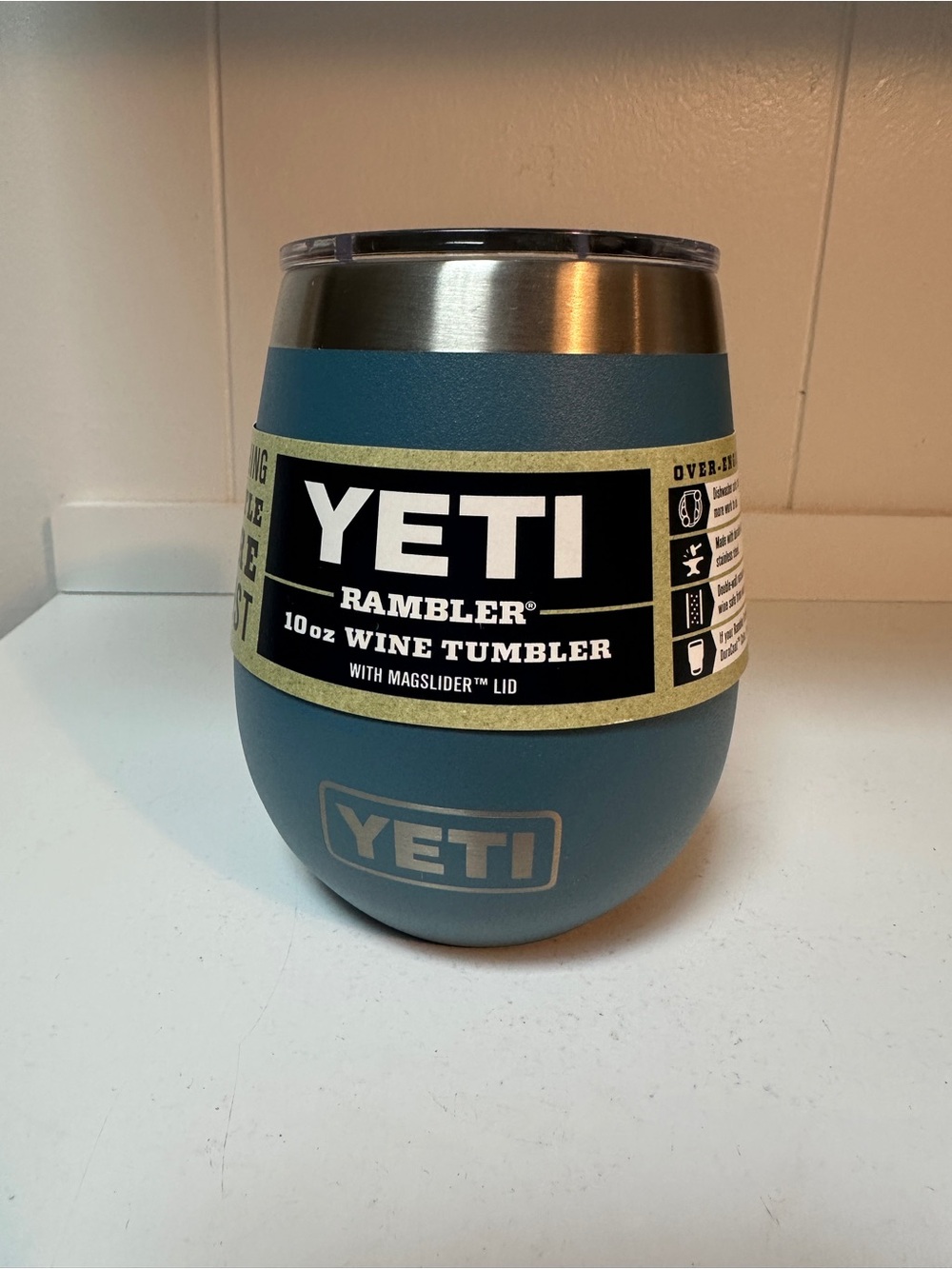 Yeti Rambler 10oz Wine Tumbler Nordic Blue. RARE